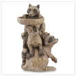 #37202 Raccoon Pedestal Birdfeeder