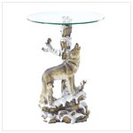 37918 Wolf Table with Glass Tabletop