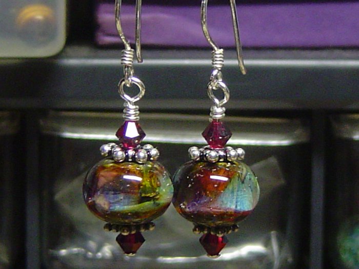 MEDITATION Lampwork Glass Beads Earrings