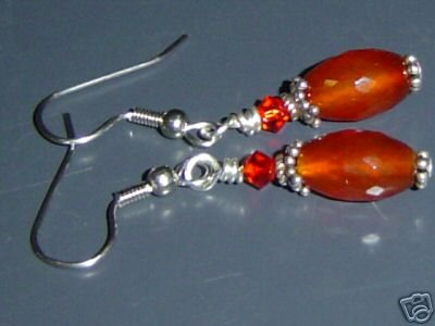 FACETED CARNELIAN Gemstones Earrings