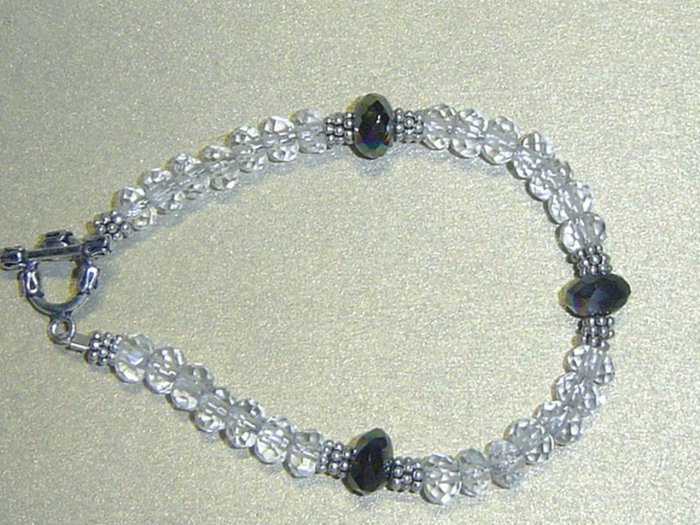 ROCK QUARTZ & RAINBOW QUARTZ Gemstones Bracelet