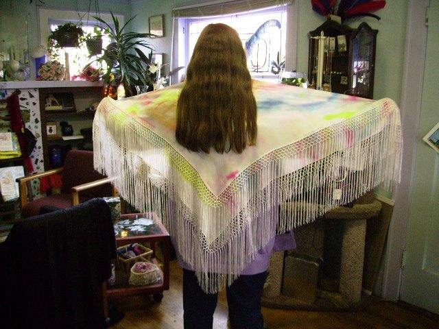 HAND DYED 100% SILK SHAWL
