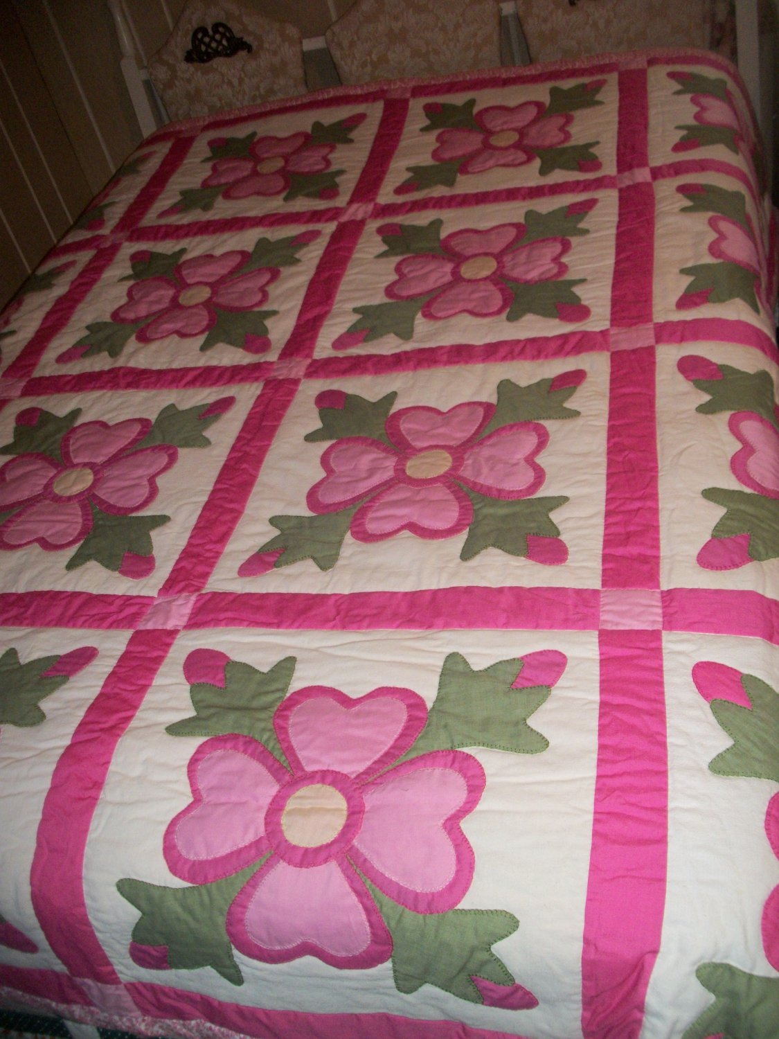 HANDMADE QUILT OHIO ROSE FULL QUEEN