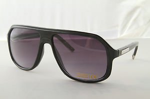 Black 80s style wood grain stunna aviator sunglasses gradient lens casino gamble