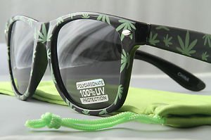Retro Chronic Stoner sunglasses pot leaves 420 cannabis marijuana ganja weed