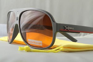 Gray Retro smooth operator aviator sunglasses Blue-Blocker hangover style *Pouch
