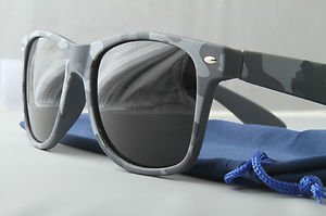 Urban Gray Camo Sunglasses With Dark Smoke lenses retro 80s vintage style