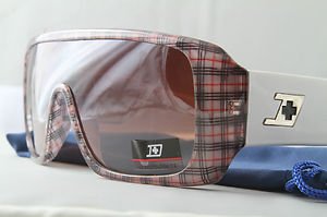 Red Plaid FUNKY ski snowboard STUNNA aviator goggle style sunglasses retro