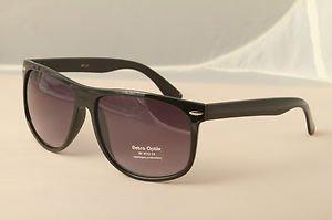 Black Retro optix sunglasses 80s classic UV400 trendy shades unisex large lens