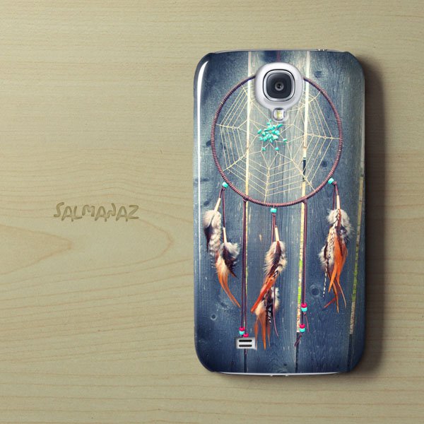 Dreamcatcher Vintage Native Galaxy S4 I9500 3D Case, Dreamcatcher Galaxy S4 I9500 3D Cover