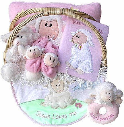 Jesus Loves Me Baby Gift Basket (Boy or Girl) * Clearance Item *
