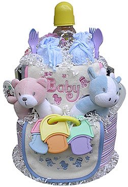 Twins Diaper Cake (Boy, Girl, Neutral or Combination)