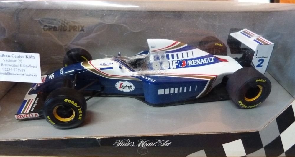 1/18 WILLIAMS RENAULT FW 16 COULTHARD / MANSELL PAUL'S MODEL ART NEW