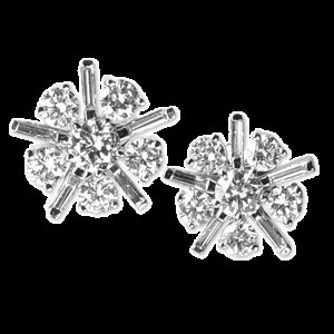 18K Diamond Earrings 2.08ct