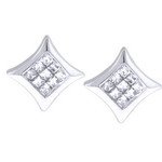 Diamond Earrings in 18k White Gold