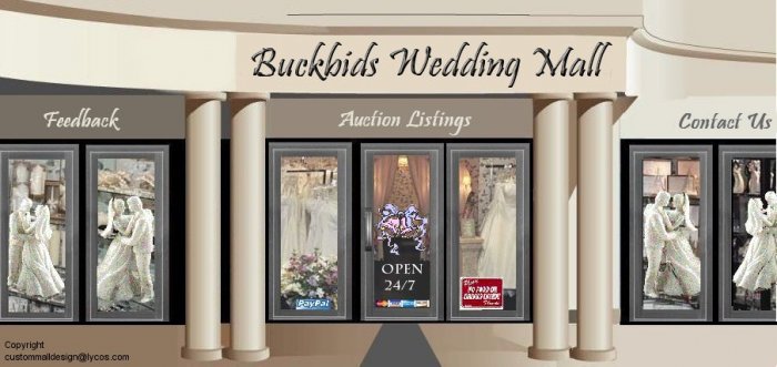 Web Site or Auction Template Wedding Mall Navigational Header Logo & Custom Links