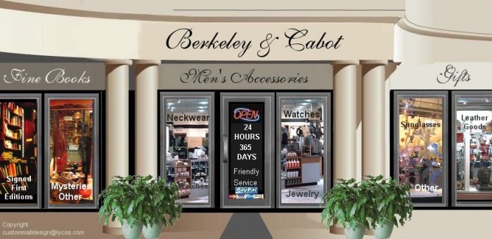 Web Site or Auction Template Mens Wear Mall Logo & Your Custom Links