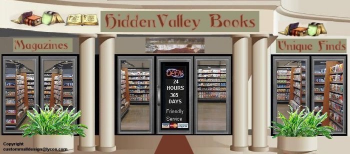 Web Site or Auction Template Books Mall Header Logo & Your Links