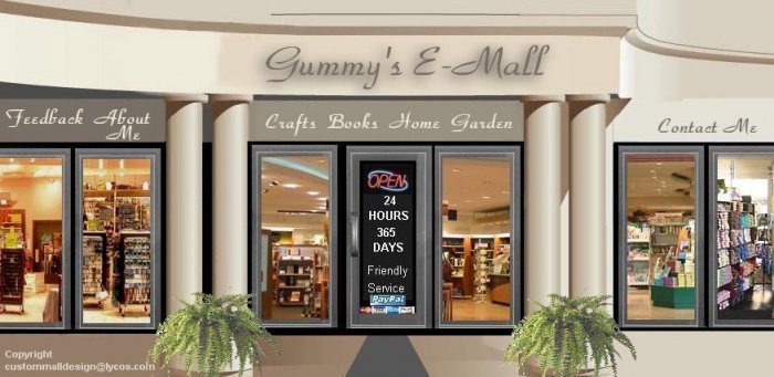 Web Site or Auction Template Craft Scrapbook Supplies Mall Header Logo & Your Links