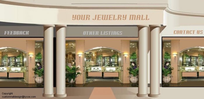 Jewelry Store Mall Auction Template or Web Site Header Logo Your Custom Links
