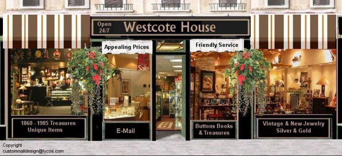 Gifts Shop Auction Template or Web Site Header Logo Boutique Your Custom Links