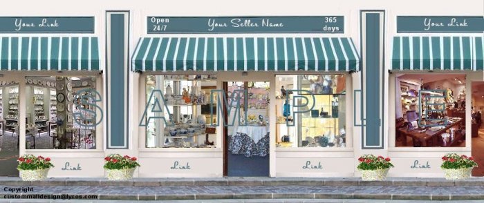 China Shop Boutique Auction Template or Website Web Site Header Boutique Logo With Your Custom Links