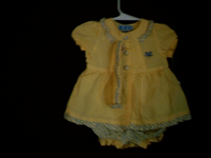 NEWBORN - 0 -3 MTHS - GYMBOREE - DRESS W/ HEADBAND