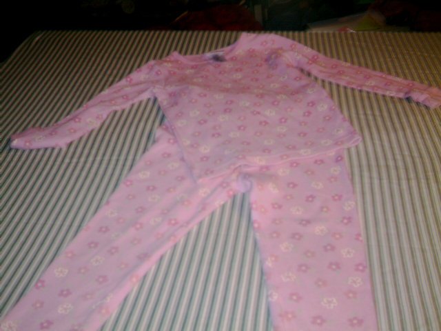 4T- - JUST ONE YEAR - TODDLER GIRL THERMAL PAJAMAS