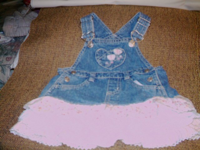 18 MTHS- FADED GLORY - INFANT GIRL OVERALL DRESS