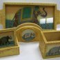 Wooden & semi-precious Gemstone Artwork Dinnerware Set