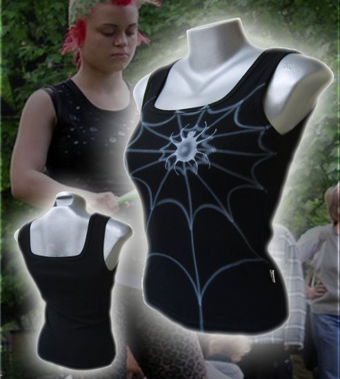 Spiderweb Punk Tank Top Black