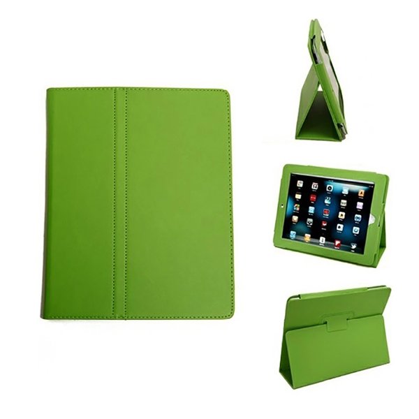 Green Colour Synthetic Leather Skin Case Cover Pouch Protector Kickstand For Apple iPad 1 1st