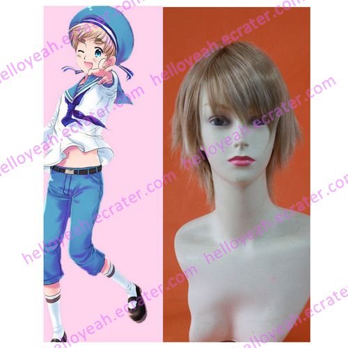 Axis Powers Seeland Peter Kirkland Cosplay wig