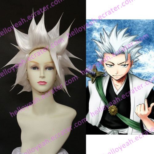 Bleach 10th Division Captain Toushiro Hitsugaya Halloween Cosplay wig