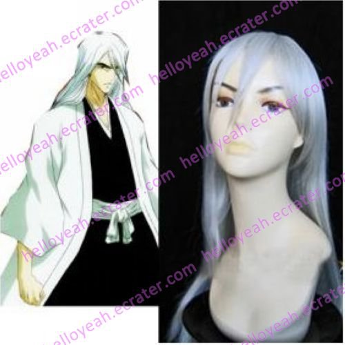 Bleach 13th Division Captain Ukitake Juushiro Halloween Cosplay wig