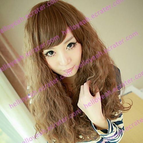 Brown Gal Gradient Color 70cm Punk Lolita Wave Wig