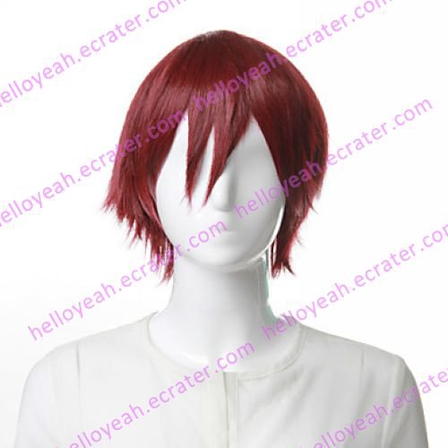Cosplay Wig Inspired by Mawaru-Penguindrum-Kamba Takakura Wine Red