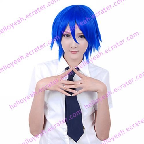 Cosplay Wig Inspired by Synthetic Fiber Blue Medium