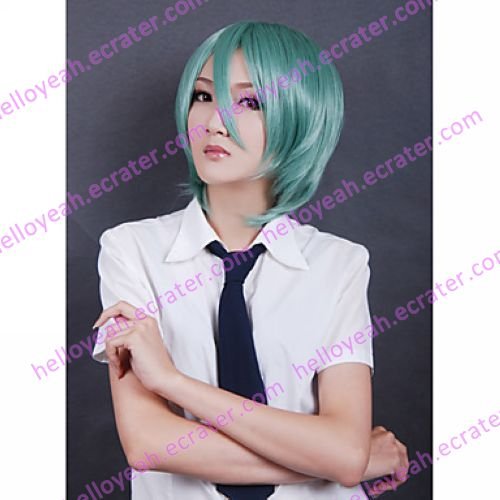 Cosplay Wig Inspired by Synthetic Fiber Cyan Medium