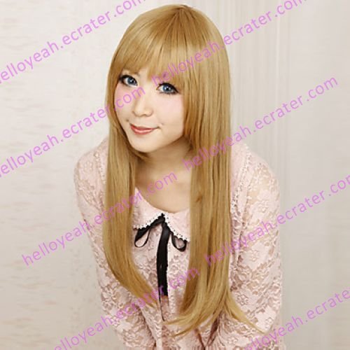 Cosplay Wig Inspired by Tonari no Kaibutsu-kun Shizuku Mizutani Light Brown