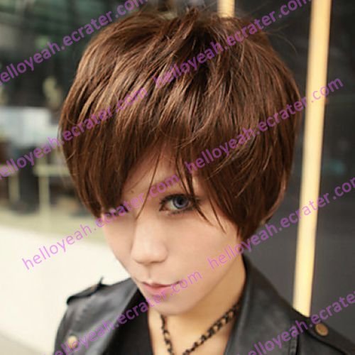 Fashion Zipper Brown 45cm Punk Lolita Wig