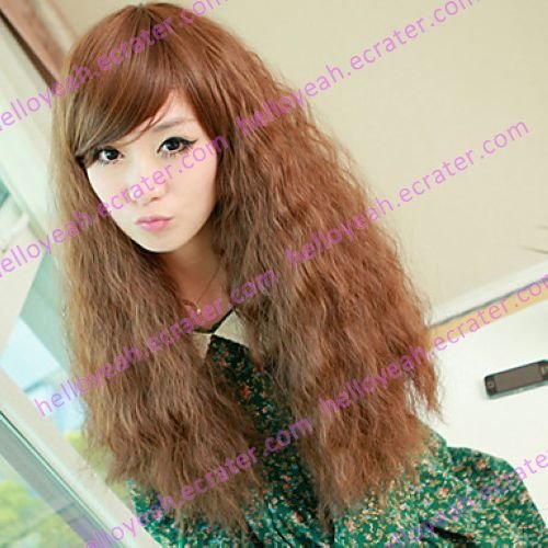 Fluffy Brown 70cm Punk Lolita Wave Wig