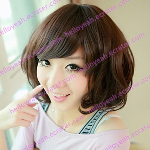 Fluffy Brown Gal Gradient Color 45cm Sweet Lolita Wig