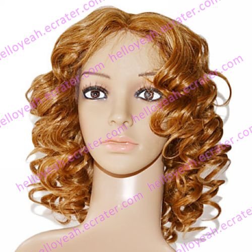 Full Lace 100% Indian Remy Hair Blonde Curly Wig