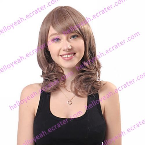 Lolita Curly Wig Inspired by Zipper Gradient Brown 52cm Sweet