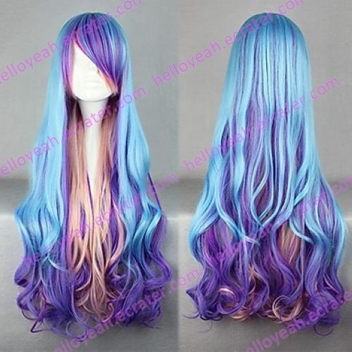 Lolita Wig Inspired by Blue and Purple and Pink Mixed Color Punk