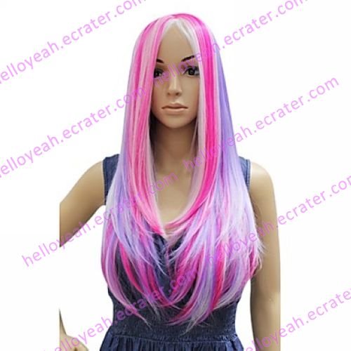 Lolita Wig Inspired by Harajuku Mixed Color 60cm Punk