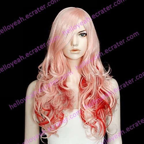 Lolita Wig Inspired by Hot Baby Pink and Red Mixed Color 60cm Punk