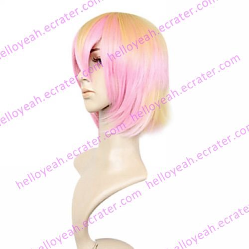 Lolita Wig Inspired by Pink and Yellow Mixed Color 35cm Sweet