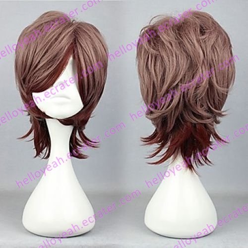 Lolita Wig Inspired by Zipper Brown and Chocolate Mixed Color 30cm Oji